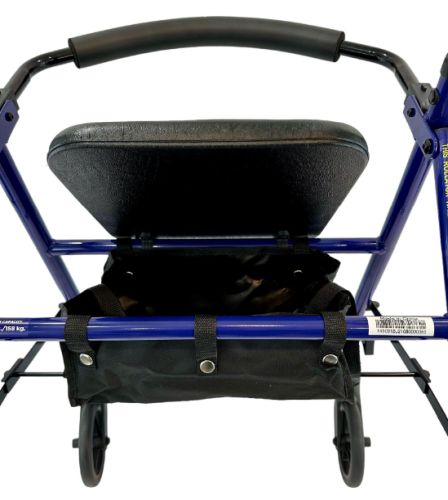 ROLL WITH ME Steel Rollator w/6  Wheels  K/D  Blue  Case/2