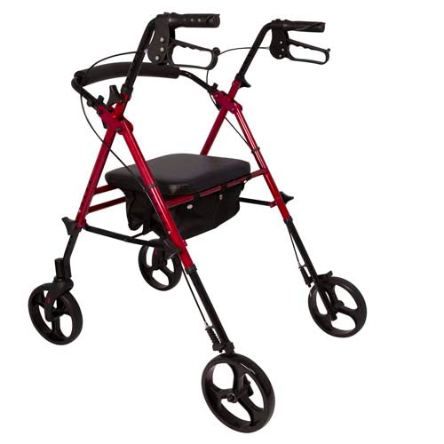 Rollator  Aluminum  Height Adjustable  Burgundy