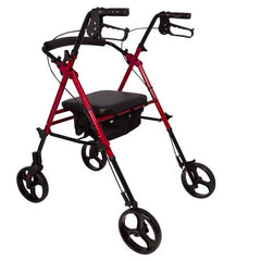 Rollator  Aluminum  Height Adjustable  Burgundy