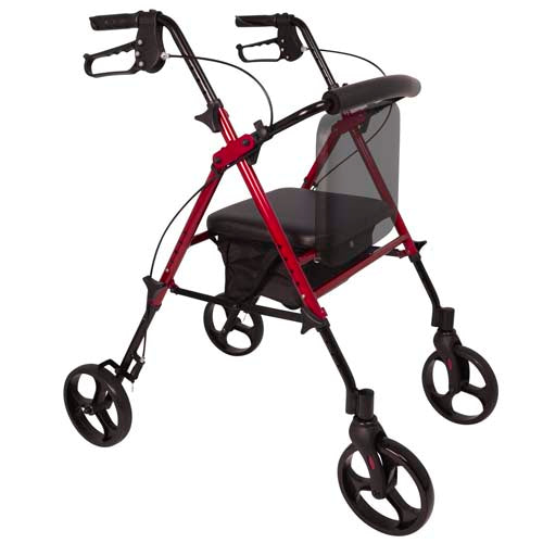 Rollator  Aluminum  Height Adjustable  Burgundy
