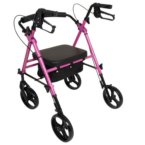 Rollator  Aluminum  Height Adjustable  Pink