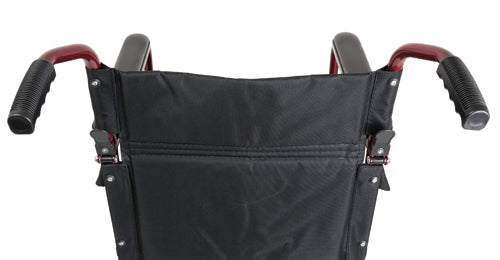 ProBasics Burgundy Aluminum Transport Chair with Footrests