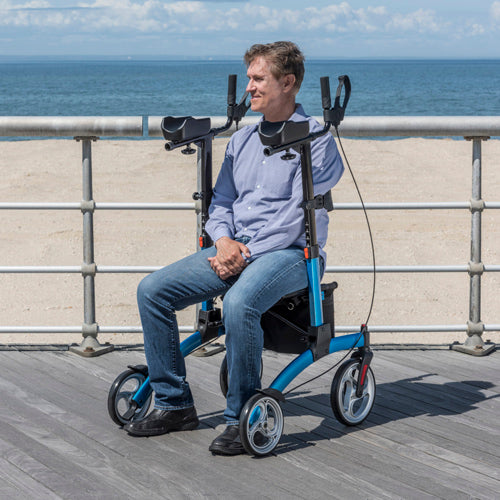Elevate Upright Walker Blue