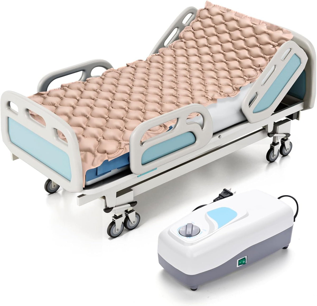 Alternating Pressure Mattress, Decubitus Prevention Cushion with Low Noise Pump Heat Resistant Ulcer Cushion for Hospital Beds and Home Use Air Mattresses