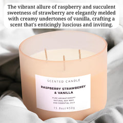 Raspberry Strawberry Vanilla Candle � 3-Wick, 15.8 Oz