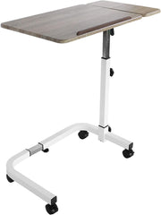 - Overbed Table with Wheels Adjustable Height, Hospital Bed Table, Tilt Top Bedside Table with Wheels, Hospital Table over Bed for Home Use, Medical over Bed Table, Rolling Table for Bed