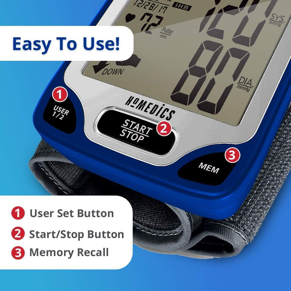 15.  Blood Pressure Monitor - Wrist, 120 Readings