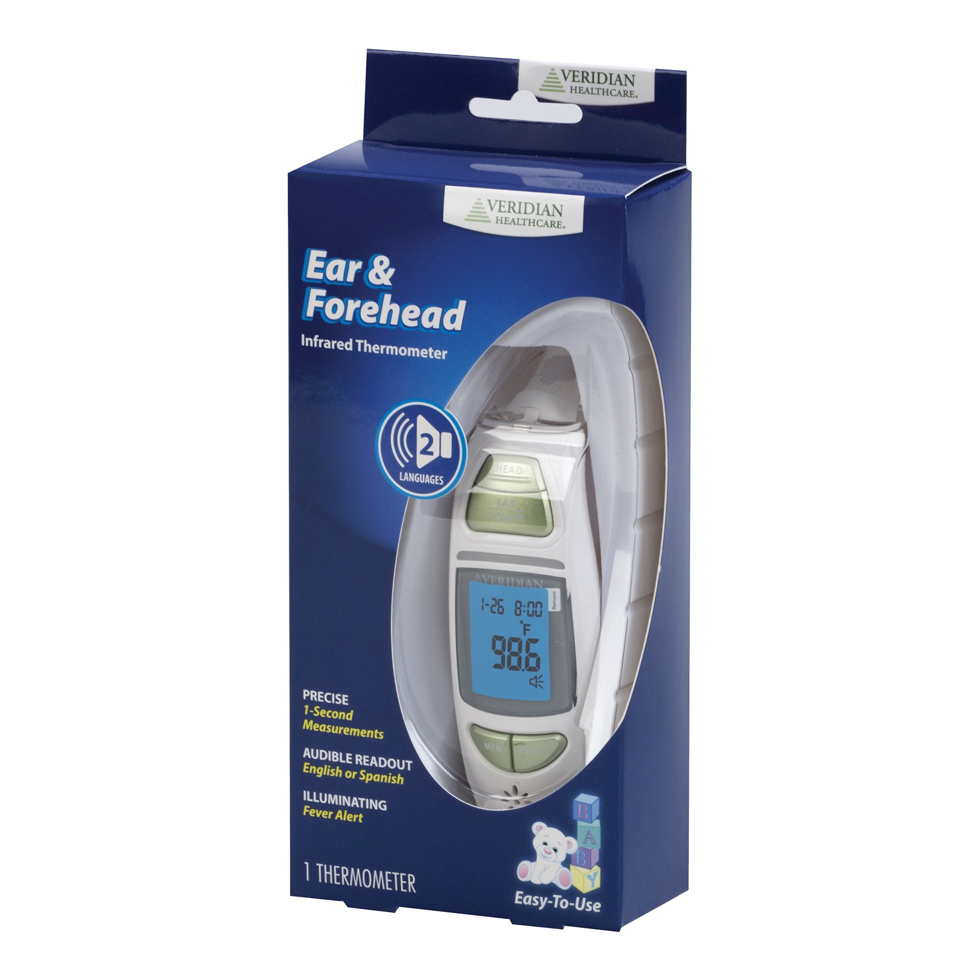 THERMOMETER, INFRARED TALKING EAR/FOREHEAD (24/CS)