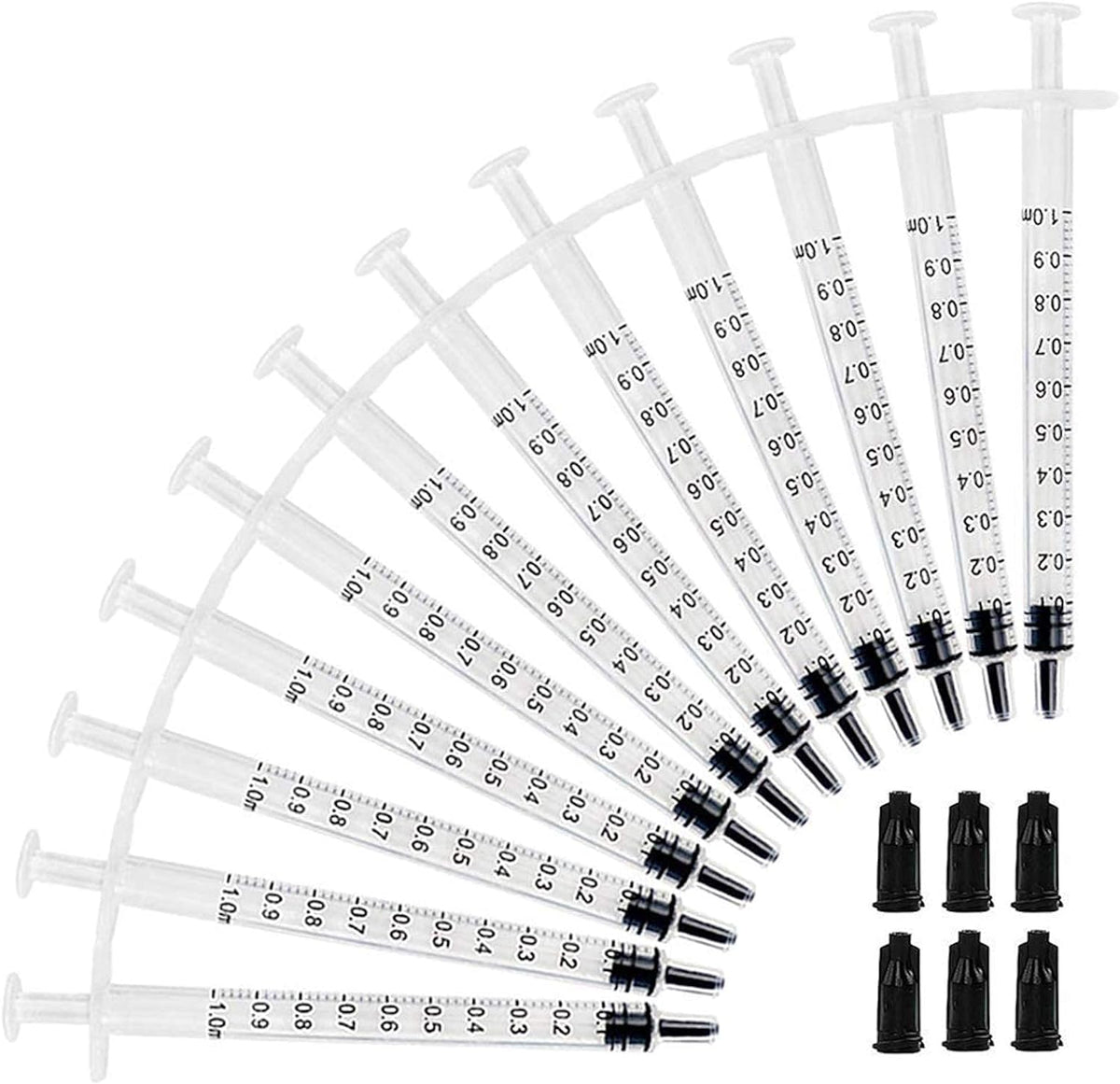 120Pcs 1Ml Luer Slip Tip Syringe with Caps, without Needle, for Colostrum Collection,Pet Feeding and Industrial Use