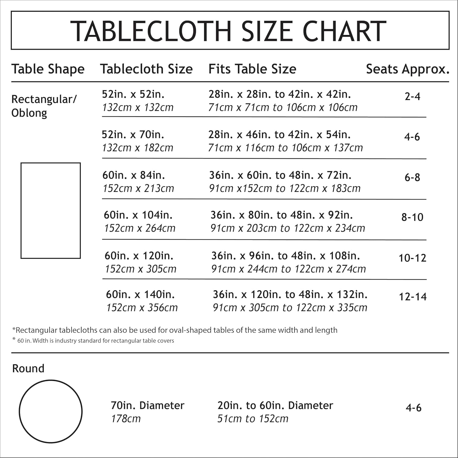 Printed Tablecloth � 52" X 70"