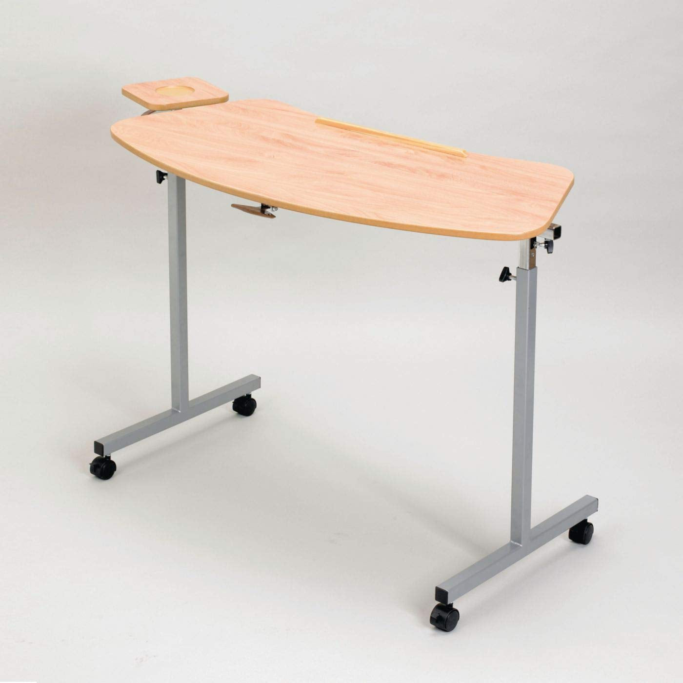 Sammons Preson over Armchair Table, Wide Table for Sliding over Any Size Chair to Give the User a Writing Surface, Computer Desk, or Table for Eating, Height and Angle Adjust, Attachable Cup Surface