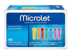 LANCET, MICROLET COLORS (100/BX 24BX/CS)