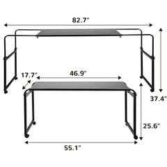 Overbed Table with Wheels Desk over Bed King Queen Laptop Wheels, Black