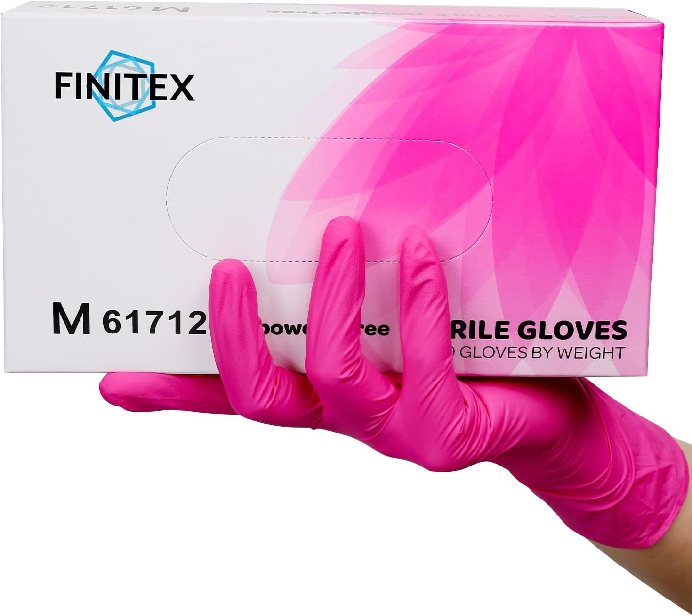 Pink Nitrile Gloves � 100 Pcs, Powder-Free