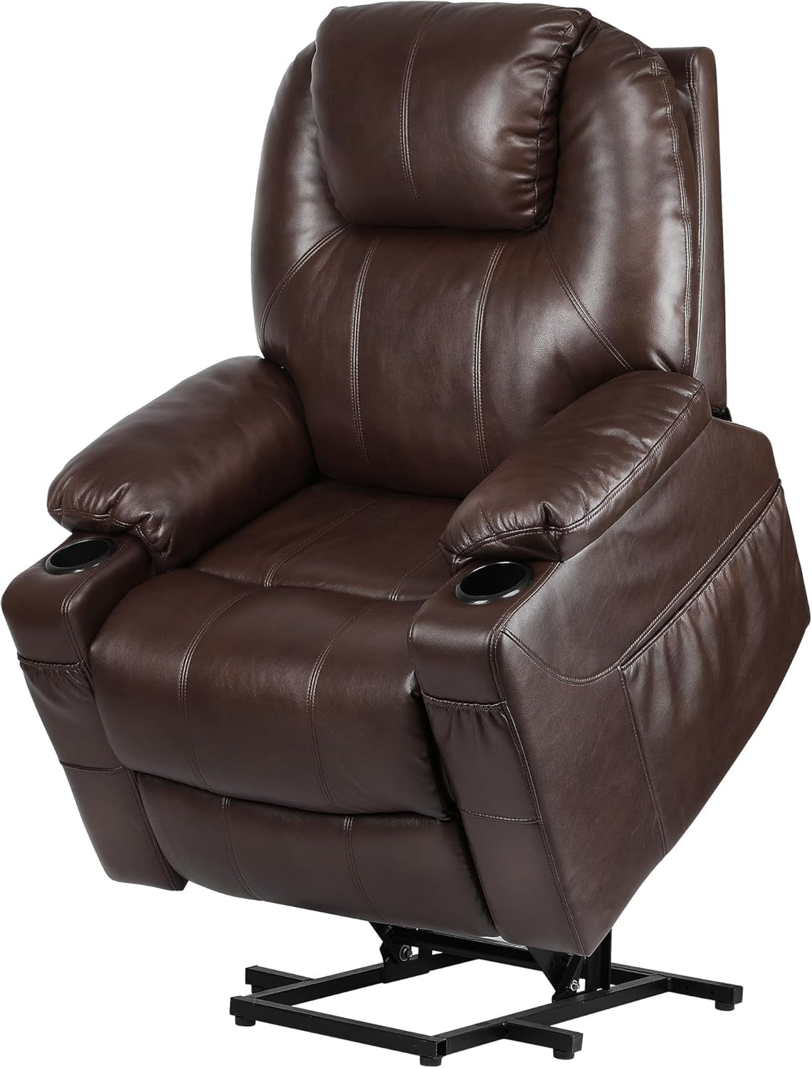 Power Lift Recliner Chair with Massage & Heat for Elderly � Brown