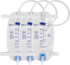 Easy-Tap Catheter Leg Bag with Anti-Reflux, 500Ml (Pack of 3)