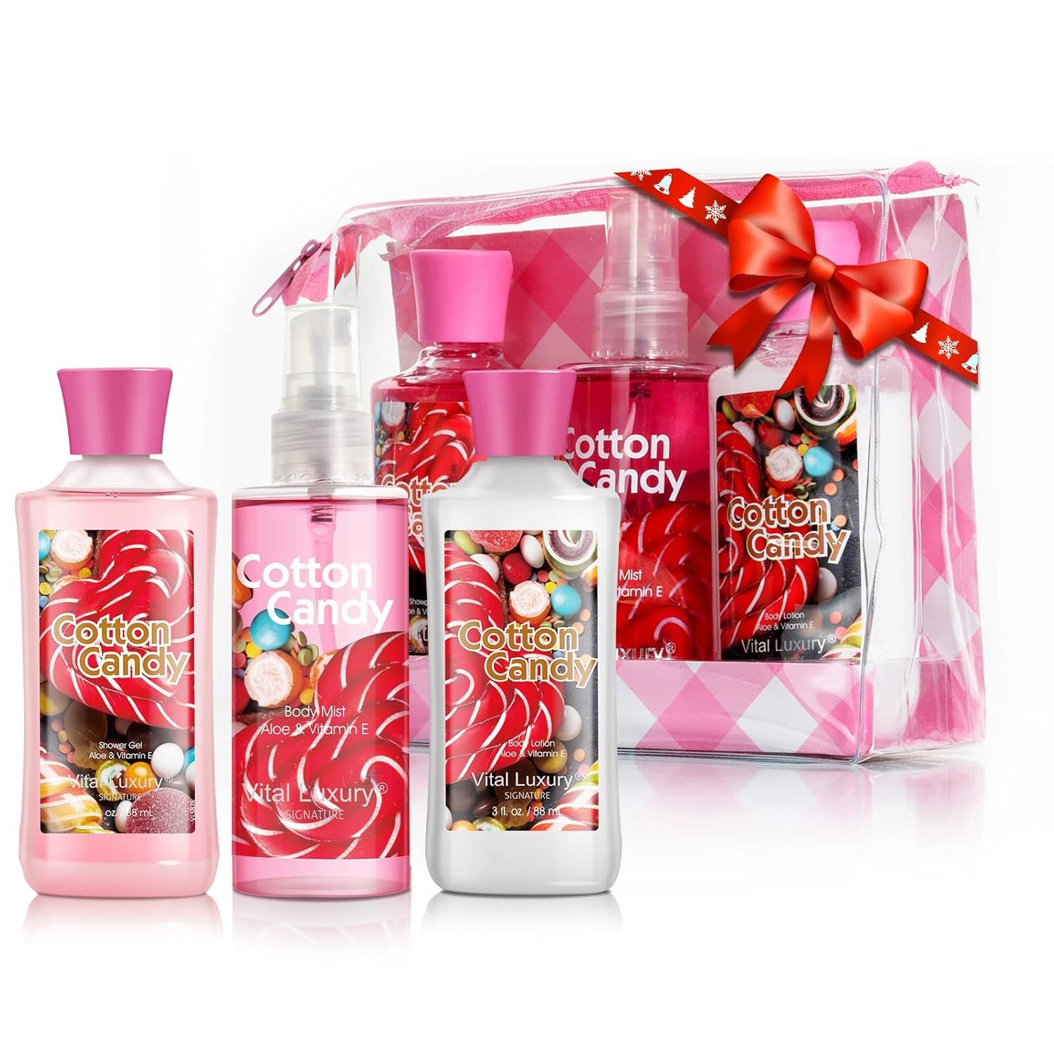 Japanese Cherry Blossom Travel Bath Set, 3 Pieces