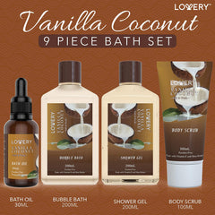 9-Piece Vanilla Coconut Spa Set, 9 Pieces