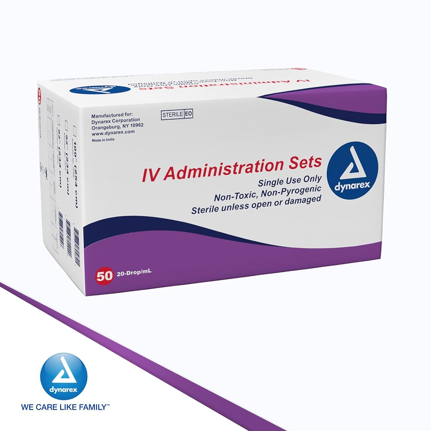 7049 IV Administration Set, 20 Drop 92", Pack of 50