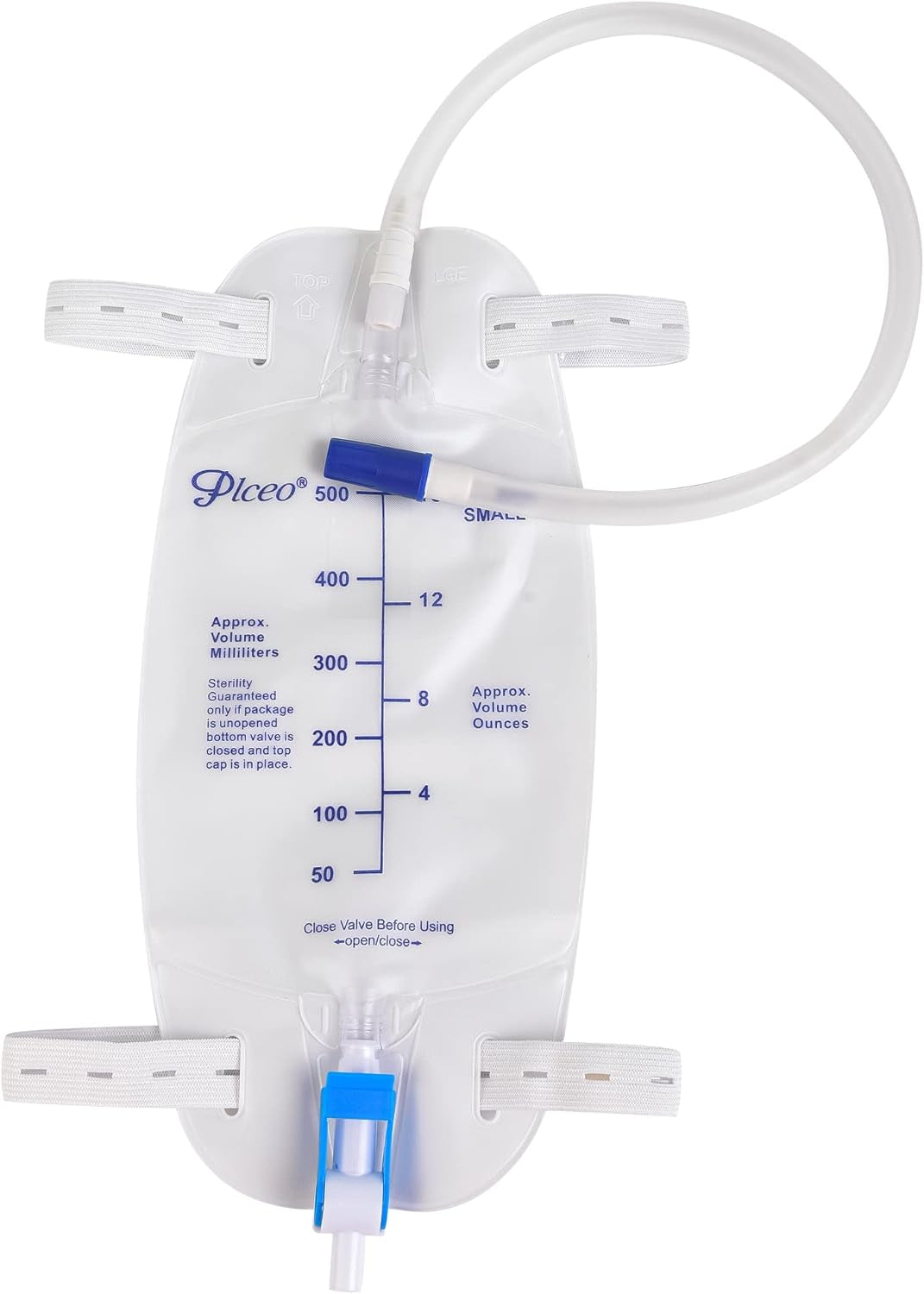 Easy-Tap Catheter Leg Bag with Anti-Reflux, 500Ml (Pack of 3)