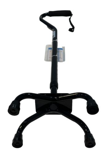 Quad Cane  Small Base  Black by Blue Jay Brand
