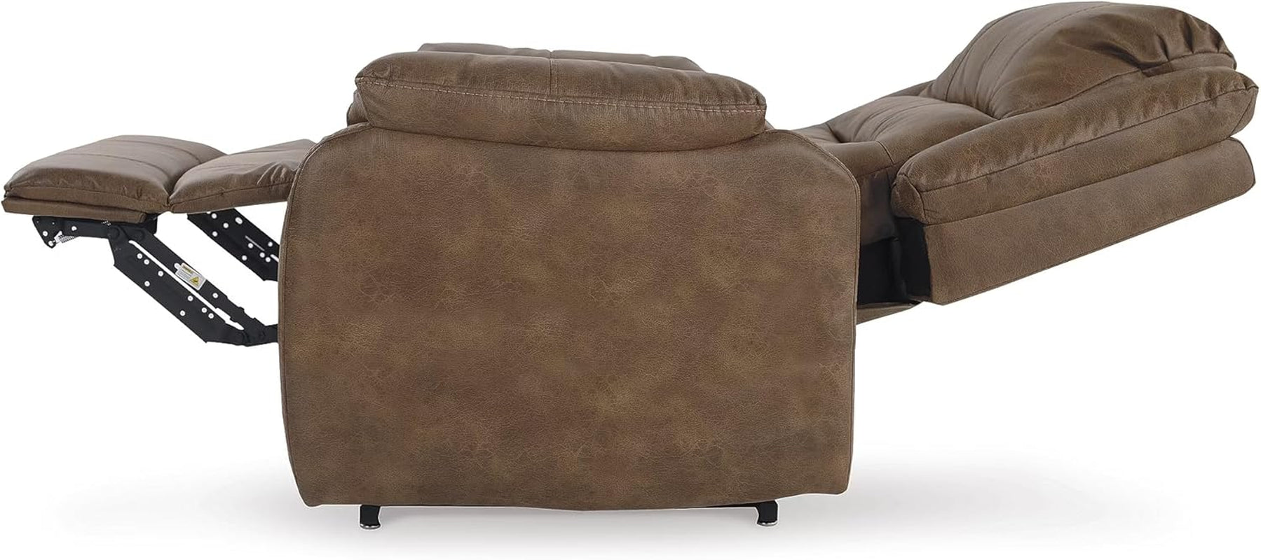 Ashley Yandel Faux Leather Electric Power Lift Recliner for Seniors (Brown)