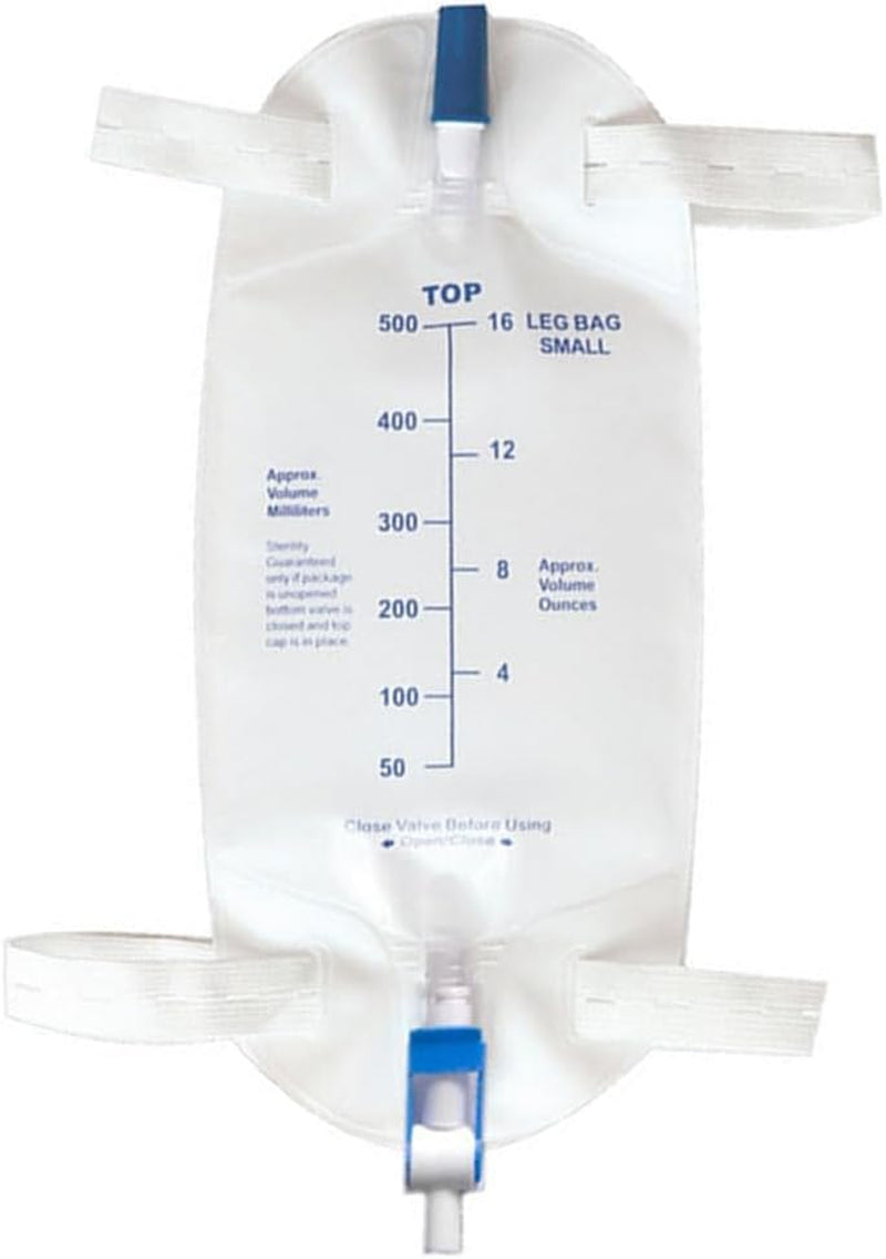 3 Pack Easy-Tap Leg Bags, 500Ml, Anti-Reflux Valve & Cloth Straps