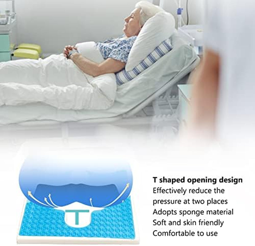 Anti Bedsore Cushion Breathe Freely, anti Bedsore Pad Mattress Material Opening T Shaped Triangular Slope for Wheelchair