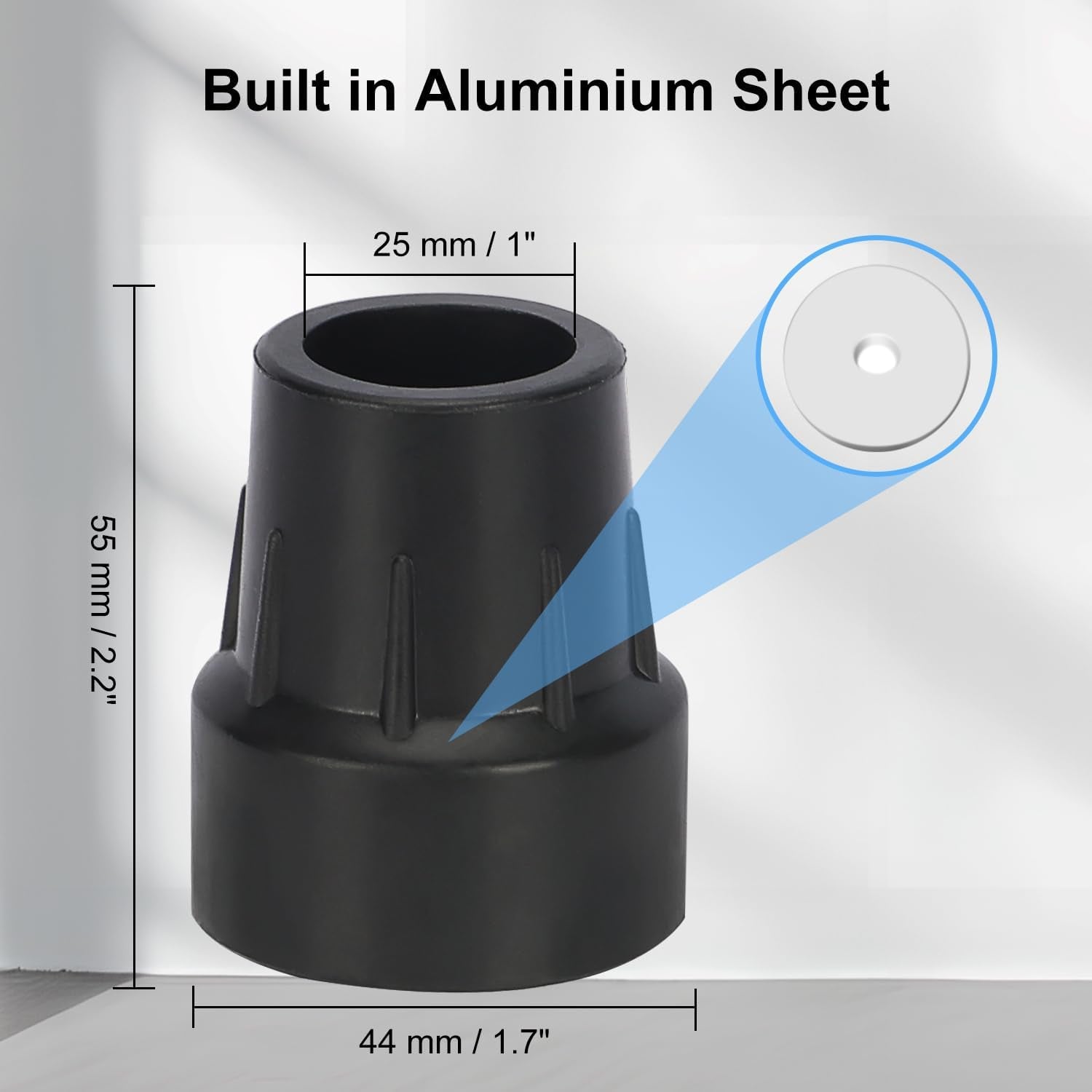 1" Heavy Duty Crutch Tips (4-Pack)