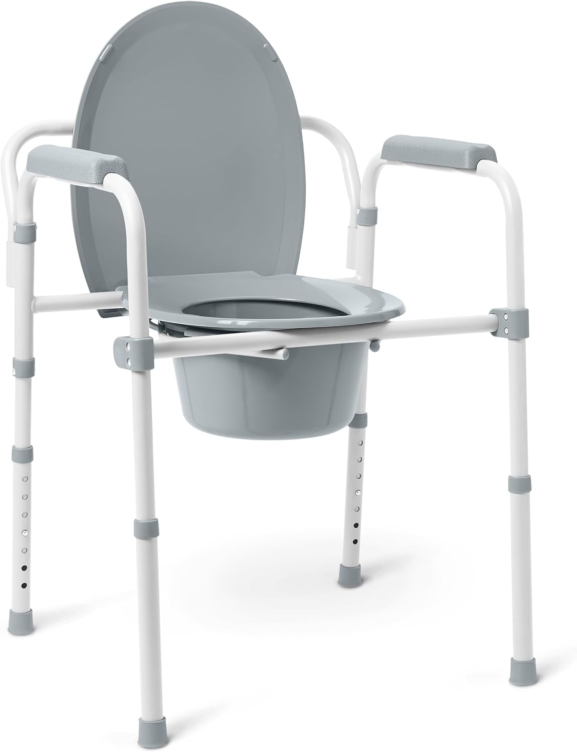 3-In-1 Steel Folding Commode - 350 Lb Capacity