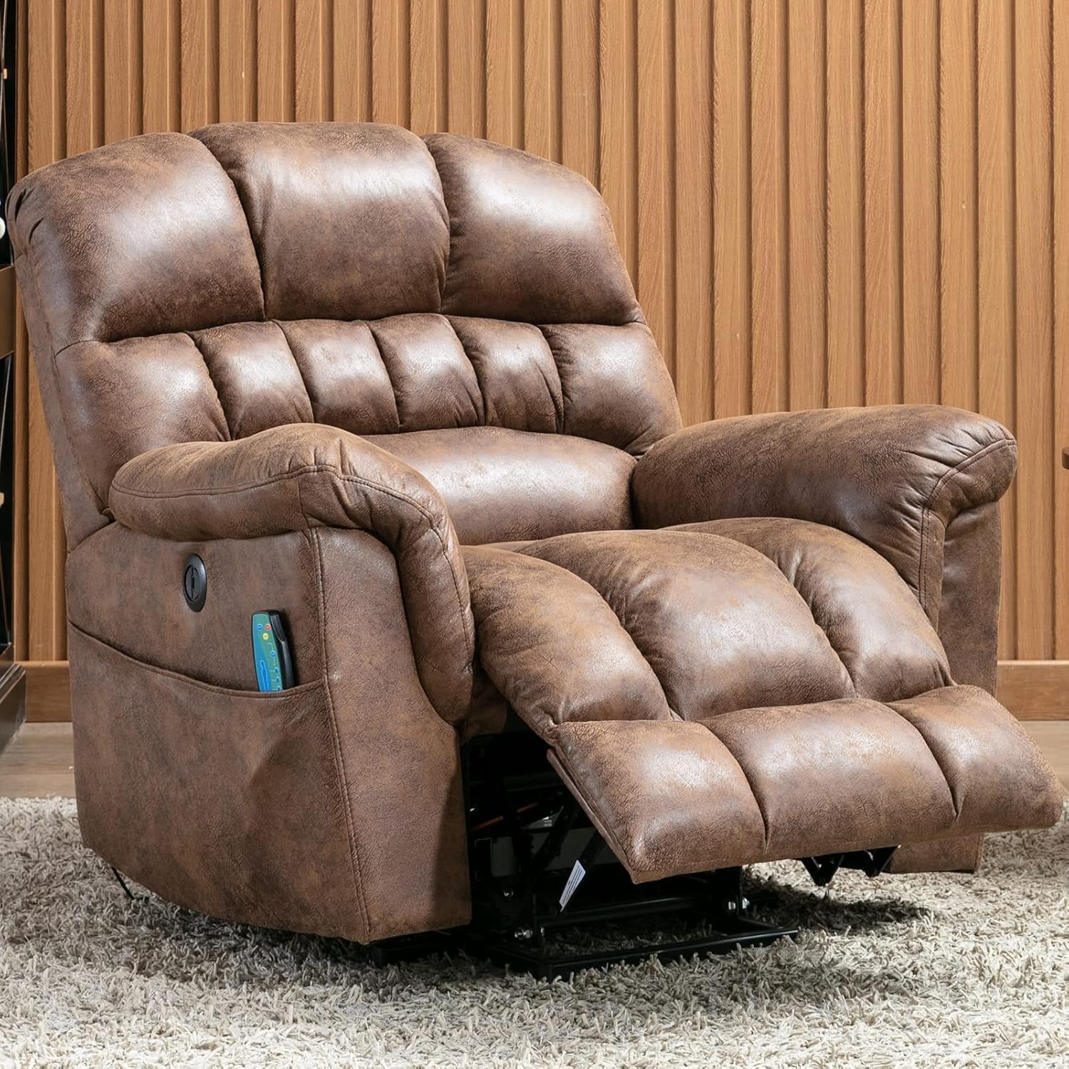 Power Lift Recliner with Massage & Heat � Brown