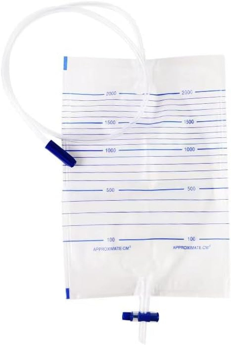 10 Pack Urine Drainage Bags, 2000Ml