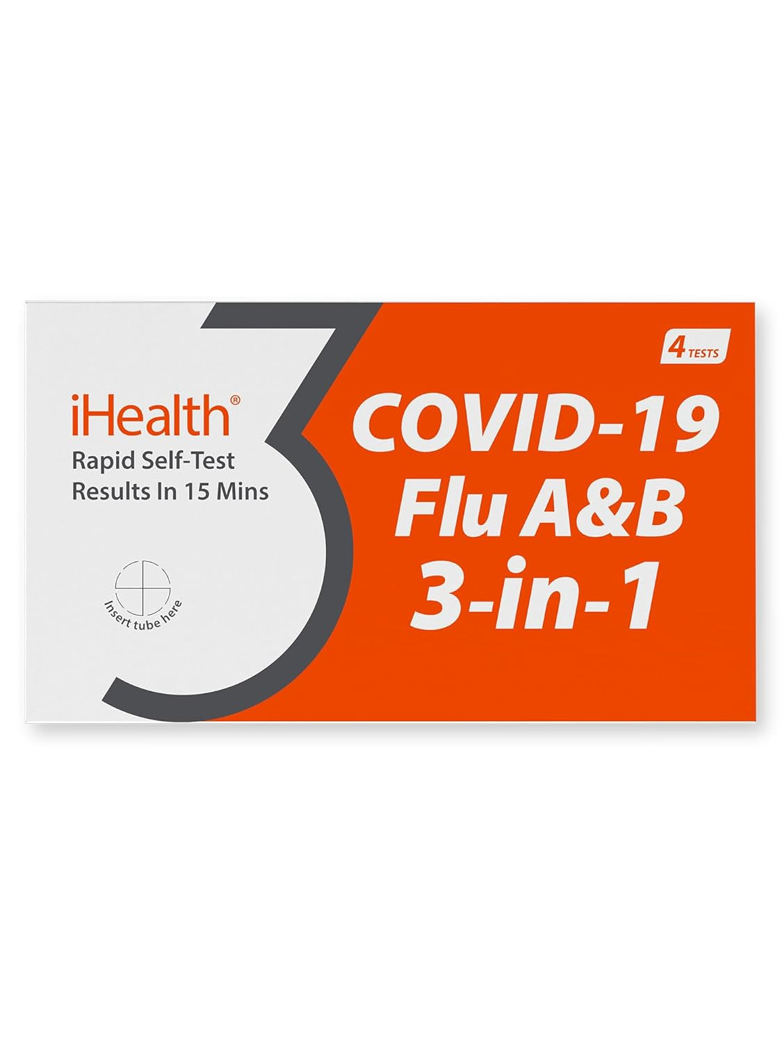 3-In-1 COVID & Flu Rapid Test - 4 Tests