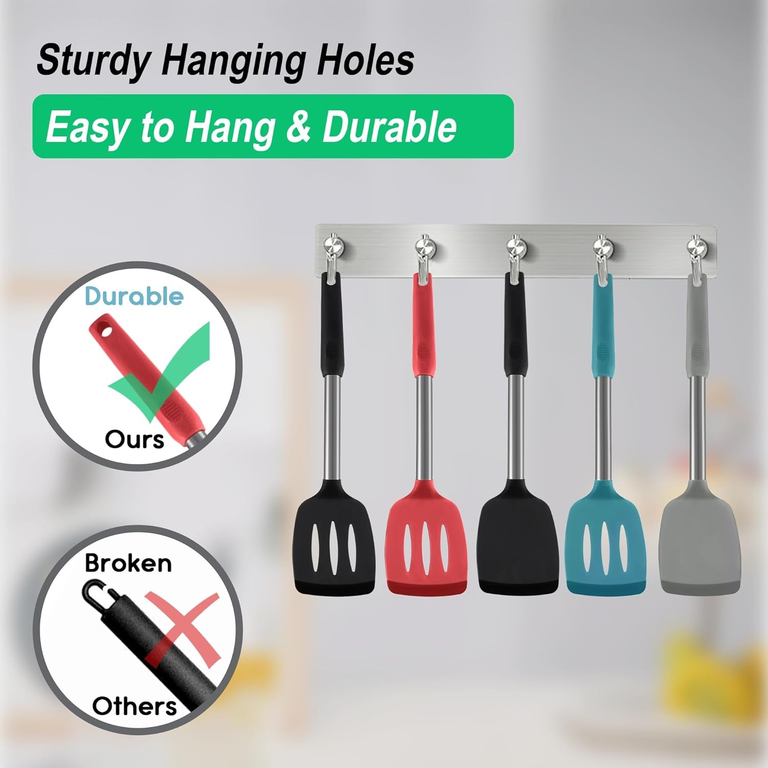 2-Pack Silicone Spatula Set, 2 Spatulas