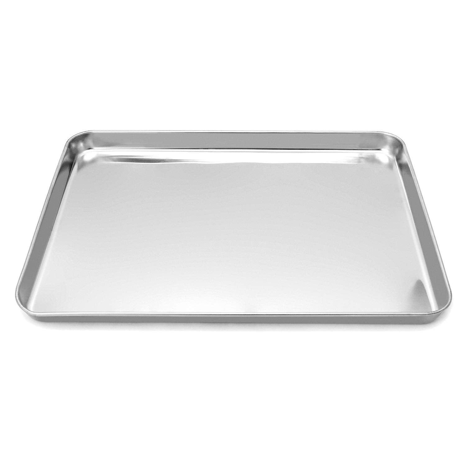 Stainless Steel Surgical Tray, for Medical Instruments, Tattoo, Surgical Supplies, 15 3/4"×11-13/16"×1", Flat Bottom Tray