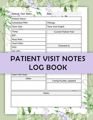 Hospice Nurse Logbook, 1 Notebook