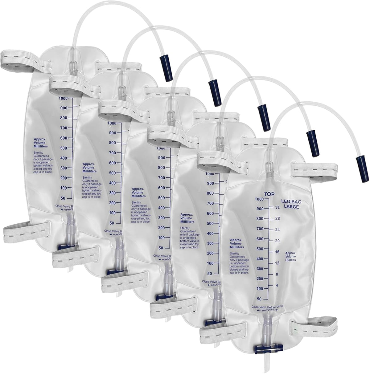 Easy-Tap Leg Bags � 1000Ml, 5 Bags