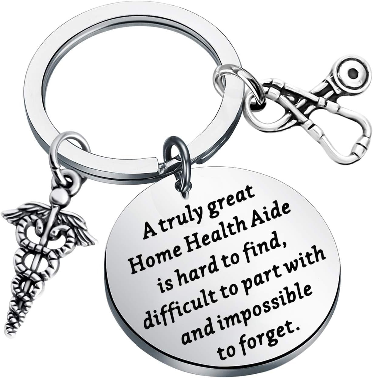 Home Health Aide Keychain - Nurse Gift - Size: One Keychain