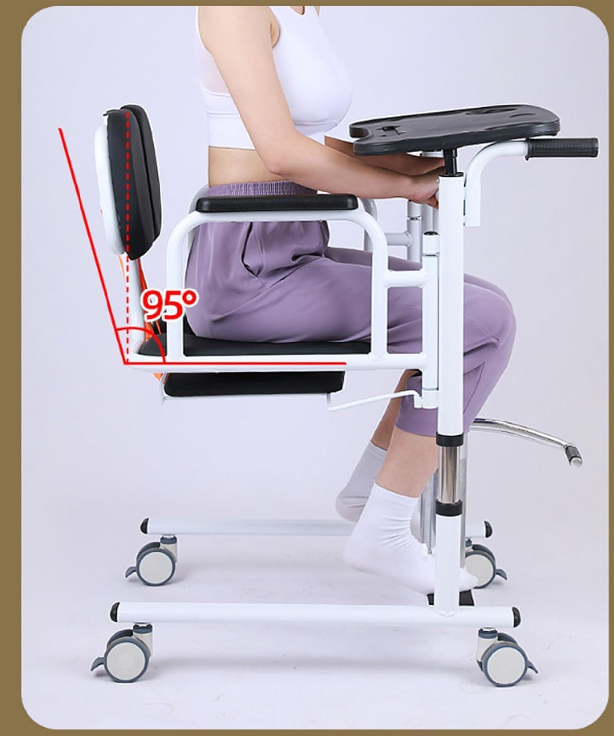 Hydraulic Patient Lift Transfer Chair - Portable, 180� Split Seat