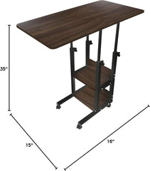 Overbed Table,Laptop Desk Medical Overbed Table Portable Computer Desk Bed Couch Sofa Side Table Hospital Bed Table Bedside Home Reading Desk Breakfast Table Industrial Side Table with Wheels