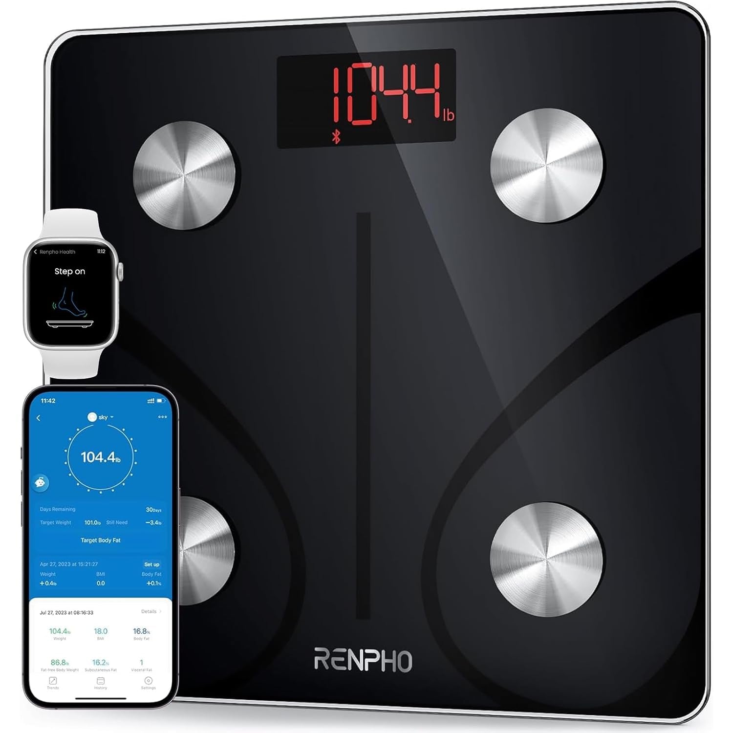 3.  Smart Scale - BMI, Bluetooth, 400 Lbs