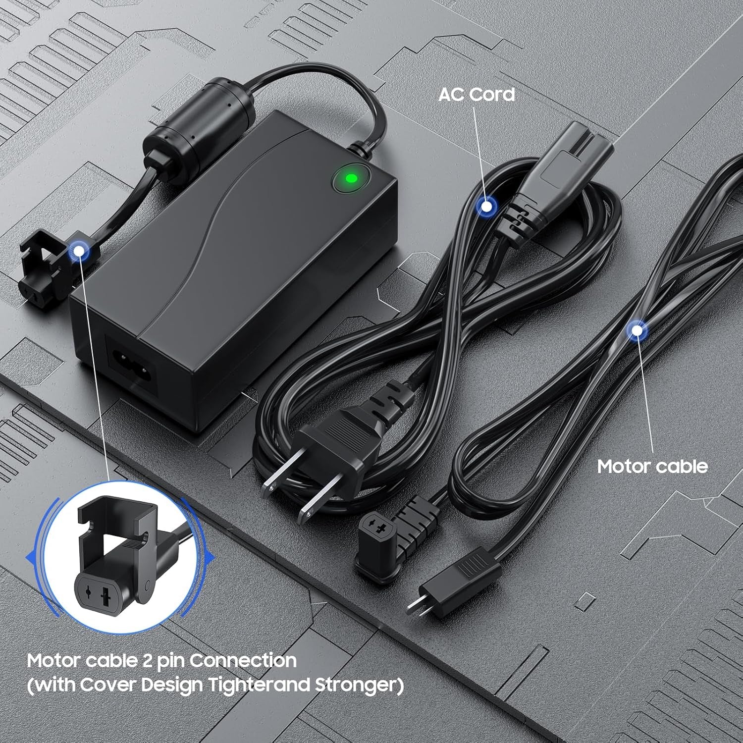 Recliner Power Supply 29V 2A with Magnetic Ring & Extension Cable