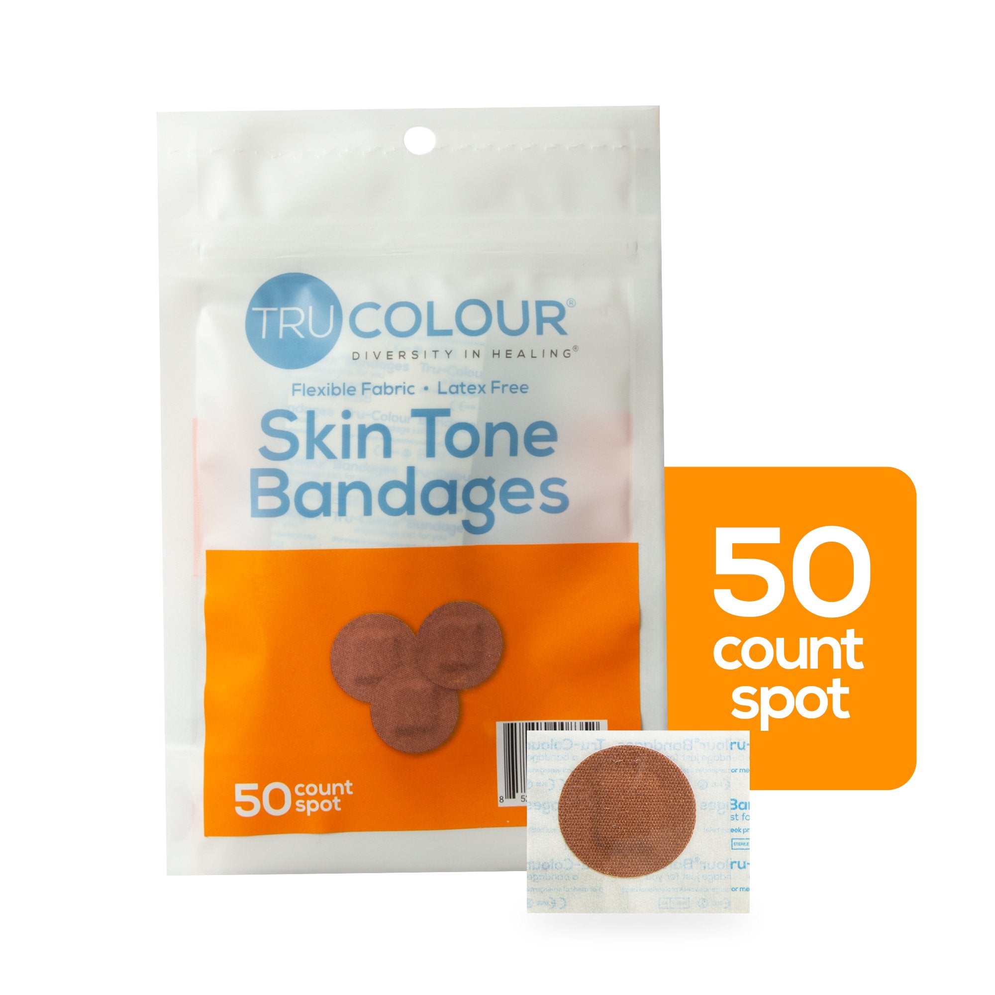 BANDAGE, SHADE SPOT ADH TRU-COLOUR BRN (50/PK 50PK/CS)