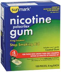 NICOTINE, GUM 4MG MINT (100/BX)