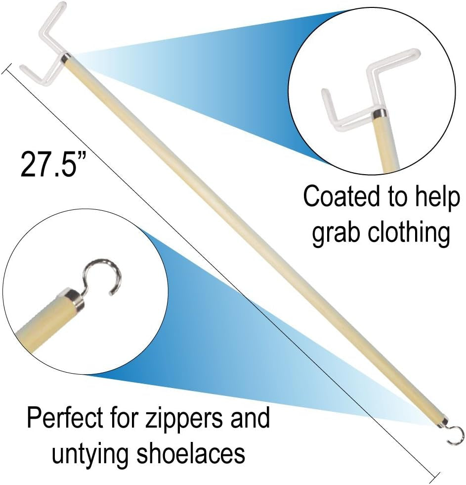 Premium Hip/Knee Replacement Kit - 7 Pieces, Includes 26'' Reacher