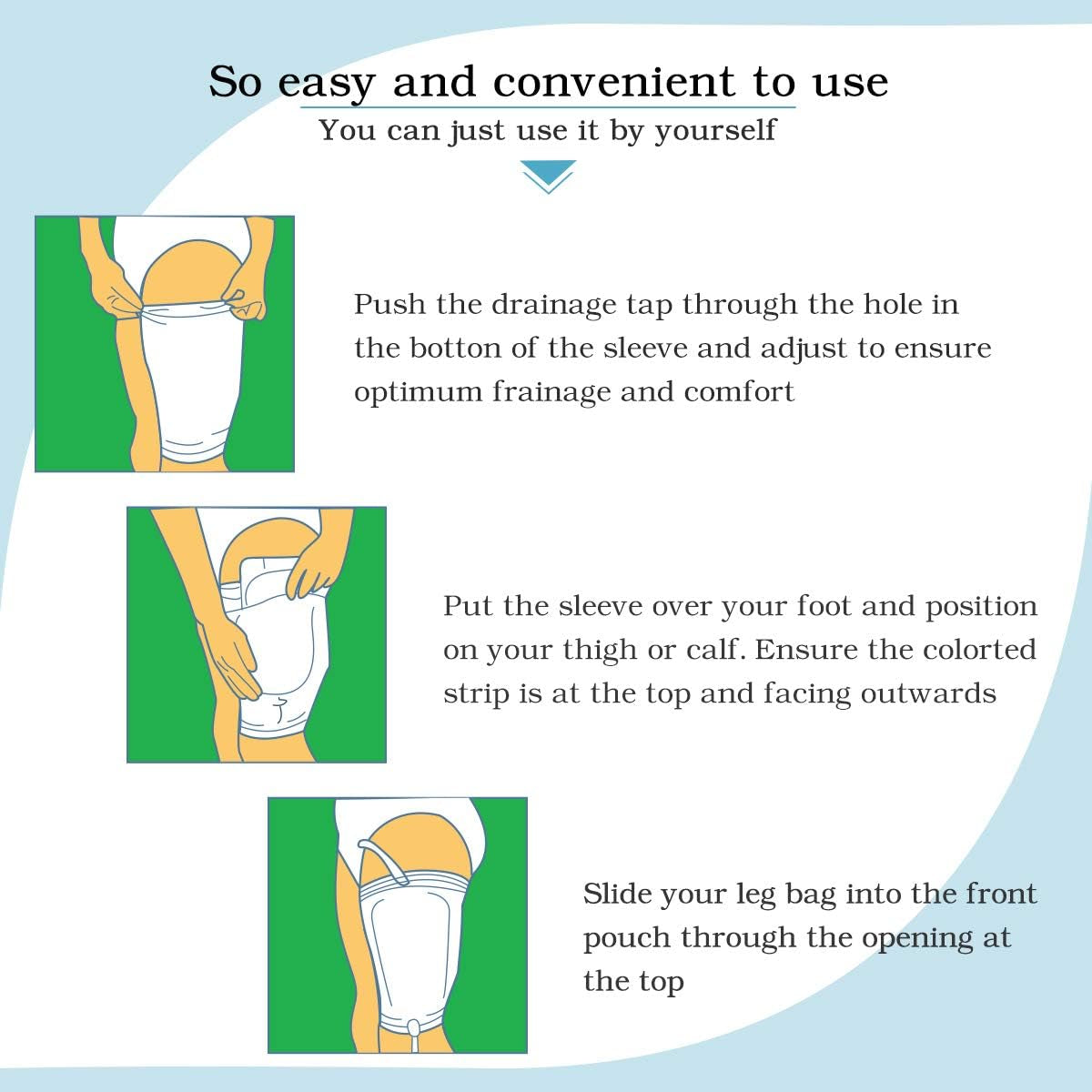 Foley Catheter Leg Bag Holder, 2 Pack