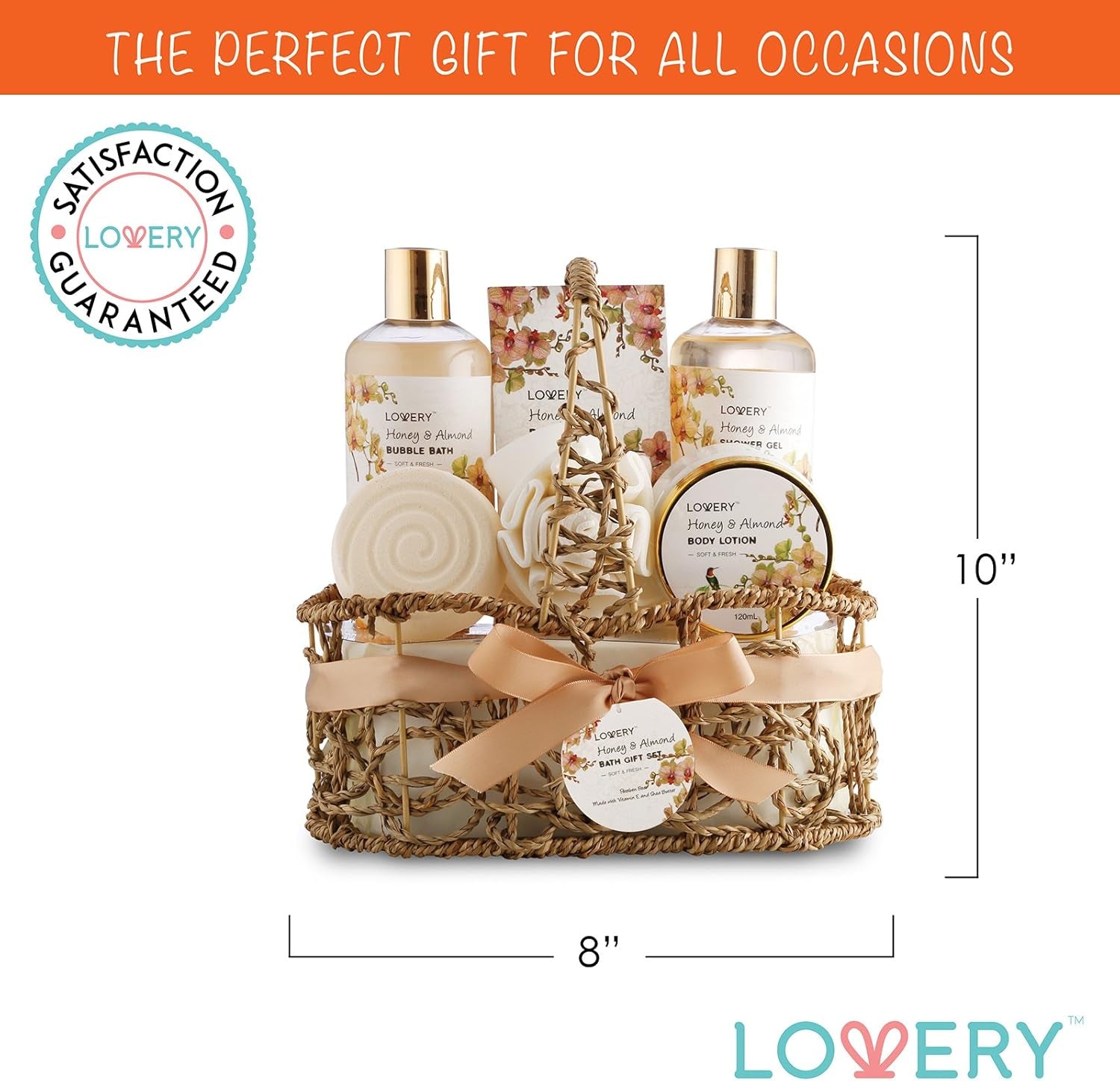 Honey & Almond Bath Set, 9 Pieces