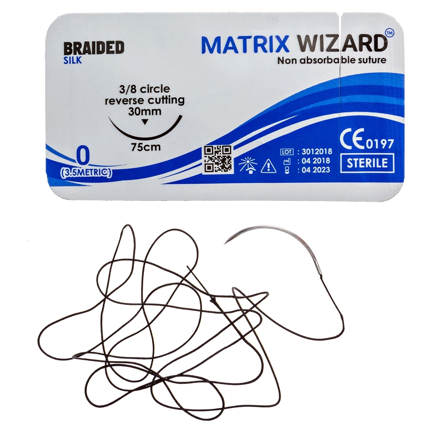 Sterile Sutures Thread with Needle plus Tools - First Aid Field Emergency, Trauma Practice Suture Kit; Taxidermy; Medical, Nursing and Vet Students (16 Mixed 0, 2/0, 3/0, 4/0 with 12 Instruments) 28PK