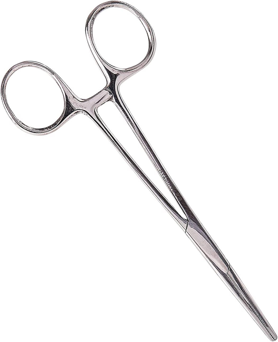 Kelly Forceps, Medical Forceps, Locking Forceps, Silver, 5.5"