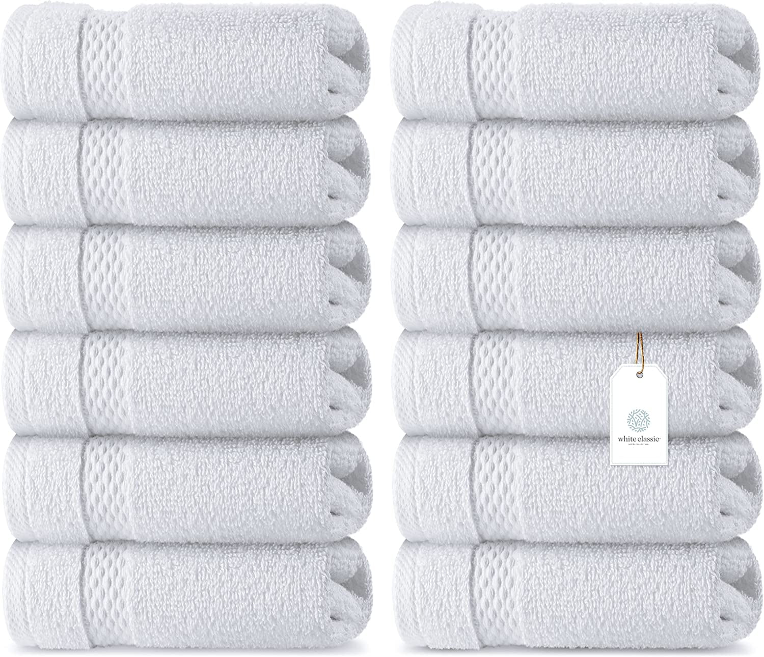 Luxury Cotton Washcloths � 12 Pieces